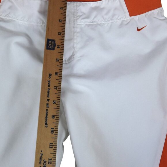 Nike White Orange Longline Y2K Vibe Shorts Women’s M Streetwear - Picture 6 of 10
